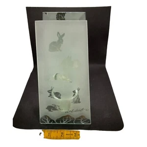 Glass Art Bunny Votive Candle Holder - Picture 1 of 9