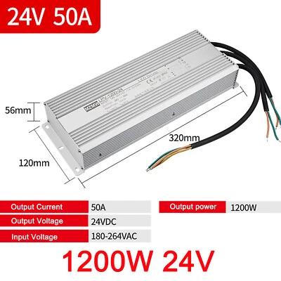 LED Power Supply IP67 Waterproof AC100V/280V to DC12V 48V LED Driver Transformer - Image 1 of 4