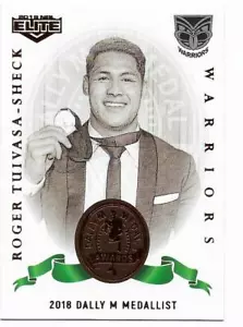 2019 Nrl Elite Dally M Medallist (DM01) Roger TUIVASA-SHECK Warriors - Picture 1 of 1