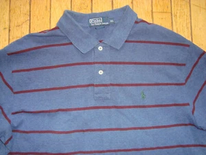POLO RALPH LAUREN MEN'S PIQUE STRIPED POLO SHIRT SIZE XL GREAT! - Picture 1 of 9