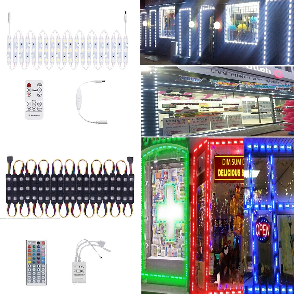 30-480cm 5730 5050 Module light 3 LEDs Store front Sigh lamp In/Outdoor + Remote - Image 1 of 4