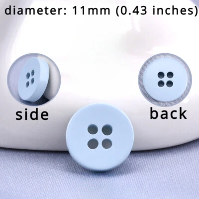 20pcs Resin Round 4 Holes Buttons Hollow Out Sewing Craft for Overcoat Shirt DIY - Image 1 of 4