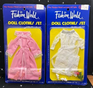 Fashion World Larco Doll Clothes Set In Original Packaging Lot/2 Hong Kong 70's - Picture 1 of 3
