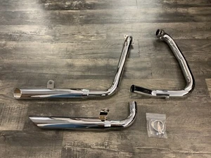 MAC Honda 1985 1986 VT1100 1100 Shadow Slashback Muffler Exhaust Pipes TT Chrome - Picture 1 of 15