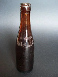BOTTIGLIA IN VETRO BIRRA ITALIA LA PREFERITA COLOR AMBRA ANNI 1940 BIRRINO BEER - Picture 1 of 2