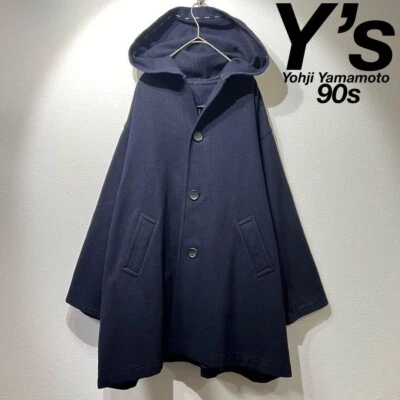Abrigo chaqueta vintage Y's Ys Yohji Yamamoto lana punto capucha longitud media Japón Foto 1 de 4