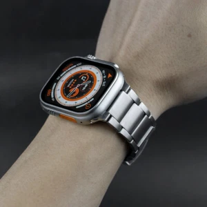 Bracelet en métal titane pour Apple Watch Ultra 49 mm série 9 8 7 SE 6 5 4 3 2 1 bracelet - Photo 1 sur 15