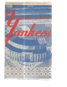 NEW YORK YANKEES 1953 PROGRAM SCORECARD VS. CHICAGO WHITE SOX - Picture 1 of 3