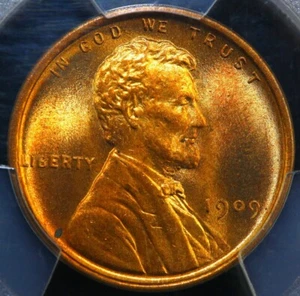 1909 VDB Lincoln Cent 1C Wheat Penny TRADER BEA PCGS MS66 RD - Picture 1 of 4
