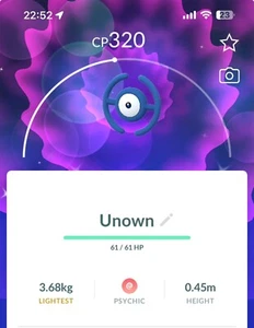 Shiny Unown H Pokemon Gen2 Go Same /30 day  Pokémon Johto Dex registration - Picture 1 of 1
