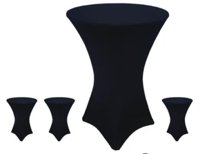 4 Pack 30 x 42 Black Stretch Spandex Highboy Cover - by Banquet Tables Pro - Picture 1 of 6