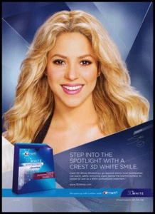 Shakira ritaglio 1 pagina 2013 annuncio per Crest whitestrips - Foto 1 di 1