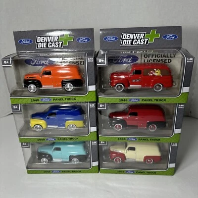 NIB 2022 Denver Die Cast 1948 Ford Panel Trucks 1:48 Scale (COMPLETE SET) Nice - Image 1 of 4