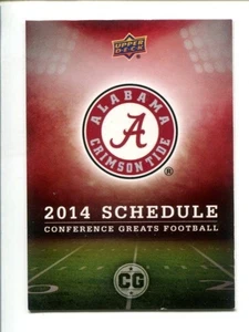 Programa Upper Deck Conference Greats #9 2014 - Alabama Crimson Tide🏈 - Imagen 1 de 3