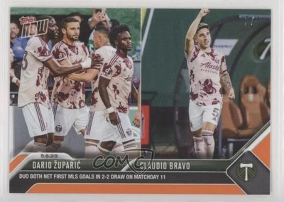 2023 Topps Now MLS Orange /5 Dario Zuparic Claudio Bravo #98 - Image 1 of 2