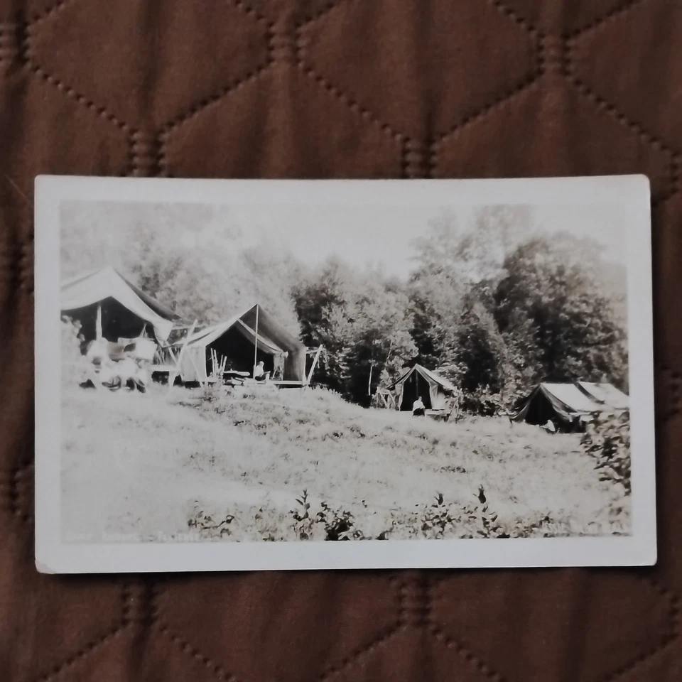 RARE Jessie Tarbox Beals RPPC Camp Andree NY Foxlease Girls Training Camp Tents - Image 1 of 4
