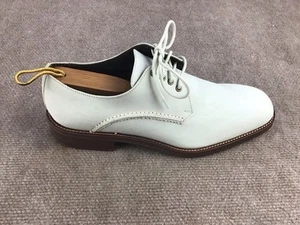 Cole Haan Shoes Men's Sz 9.5M Off White Leather Derby Lace Up Classic Brazil - Picture 1 of 15
