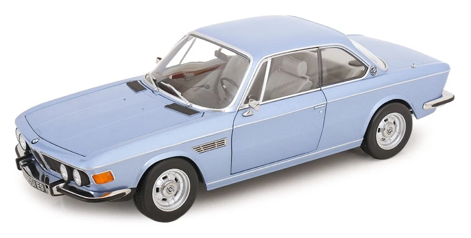 KK Scale 1:12 BMW 3.0 CSI E9 LIGHT BLUE METALLIC WITH ALUMINIUM RIMS 1971  - Image 1 of 4
