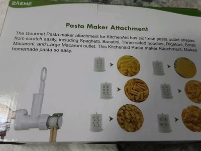 Pasta Press  Attachment For Kithen Aid Mixer 6 Fresh Pasta Shapes New In Box - Image 1 of 4