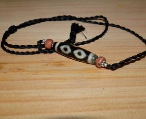 Antique 3 Eyes Taiwan Dzi Bead Protective Amulet Attract Wealth , D3 - Picture 1 of 8