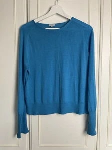 Jigsaw Wolle Damen Pullover Medium UK 12 türkis blau leicht Herbst Arbeit - Bild 1 von 10