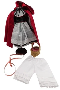 Handgefertigtes Rotkäppchen-Outfit passt 18" American Girl Puppe nicht inbegriffen - Bild 1 von 7