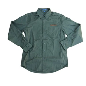 PORT AUTHORITY HONDA PASSPORT Button Down Shirt Men's MED Green Long Sleeve - Picture 1 of 8