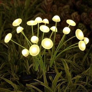 Solar Garden Lights, 4-Pack Dual Mode LED Mushroom Green - Picture 1 of 6
