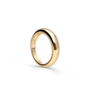 Klassischer Goldring Damen 18k vergoldet – Schlichtes Design zeitlos - Größe 50 - Bild 1 von 4