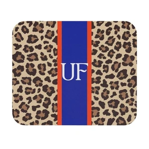 Custom Monogram Leopard Mouse Pad UF Gators Personalized Desk College Colors - Picture 1 of 20