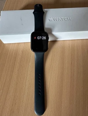 Apple Watch Series 7 45mm Alu Midnight Sportband schwarz M/L OVP - Bild 1 von 4