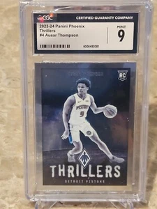 2023-24 Panini Phoenix  AUSAR THOMPSON THRILLERS Insert Rookie CGC Mint 9 RC - Picture 1 of 2
