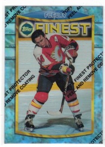 1994-95 FINEST REFRACTOR THEOREN FLEURY #28 SWEET! FLAMES