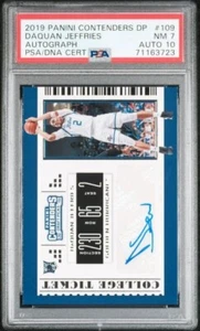 2019 Panini Contenders Draft Picks 109 Daquan Jeffries Autogr PSA 7 AUTO 10 POP1 - Bild 1 von 2