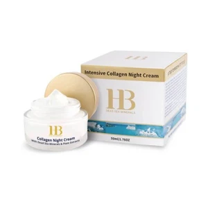 H&B Dead Sea Minerals Intensive Collagen Facial Night Cream 50 ml Ship From USA - Picture 1 of 1