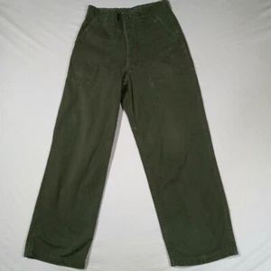 28 x 28 US Army 60s 70s OG-107 Type 1 Class 1 Trousers Pants Combat Vtg Twill - Picture 1 of 15