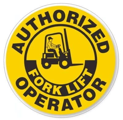 POPART Authorized Forklift Operator Hard Hat Sticker Decal
