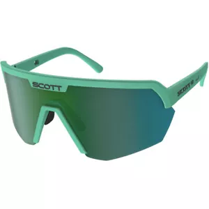 Occhiali da sole Scott Sport con scudo medio/grande vestibilità verde acqua morbido/verde cromato - Foto 1 di 4