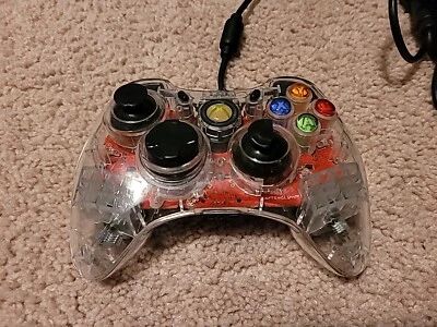 Microsoft XBOX 360 Afterglow Clear Wired Controller PL-3702 READ - Image 1 of 4
