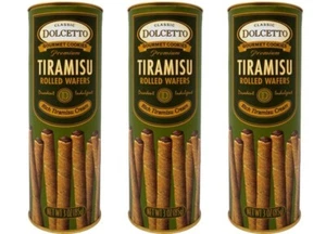 Premium Cream Filled Rolled Wafers Tiramisu Cookies - Pack of 3 (3 Ounces) - Picture 1 of 1