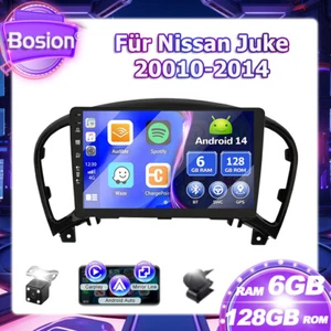 Für Nissan Juke 2010-2018 Android 14 CarPlay Autoradio Navigation GPS ★6G+128GB★ - Bild 1 von 17
