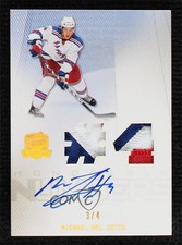 2009-10 Upper Deck The Cup Honorable Numbers /4 Michael Del Zotto Rookie Auto RC