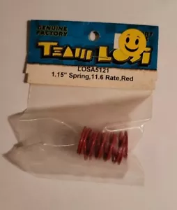 Team Losi Shock Spring 1.15" Red 11.6 Rate Touring Car Sedan Vintage Rc LOSA5121 - Picture 1 of 1