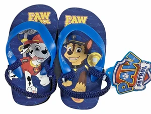 Neu Nickelodeon Paw Patrol Kleinkind Junge blau Flip Flops Größe 5/6 Rückenriemen Schuh - Bild 1 von 7