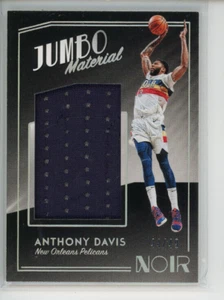 Parche de camiseta Anthony Davis 2018-19 Panini NOIR JUMBO MATERIAL usado en juegos #d/49 - Imagen 1 de 2