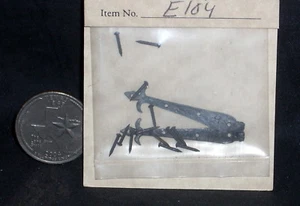 Pintle Hinge Pair Fleur de lis ok Hispanic Door 1:12 Miniature #E104 Tin Finish - Picture 1 of 7