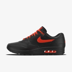 Nike Air Max 1 By You UK 10 EUR 45 Black University Red FO8790 900 - Picture 1 of 24