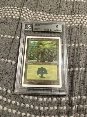 MTG Forest (180) Portal Three Kingdoms Land BGS 9 MINT - Image 1 of 2