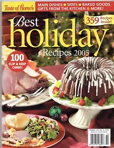 Taste Of Homes Best Holiday Recipes 2005 Cookbook with 359 recipes 193 pages - Imagen 1 de 5