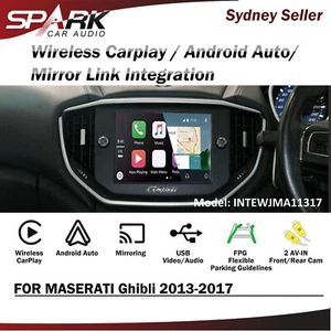 SP WIRELESS CARPLAY ANDROID AUTO MIRROR INTEGRATED FOR MASERATI GHIBLI 2013-2017 - Picture 1 of 1